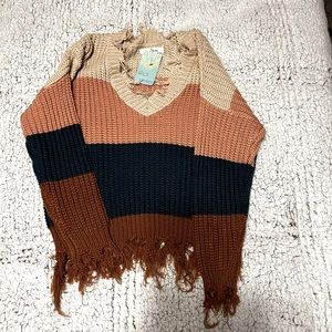 Boho Colorblock Sweater